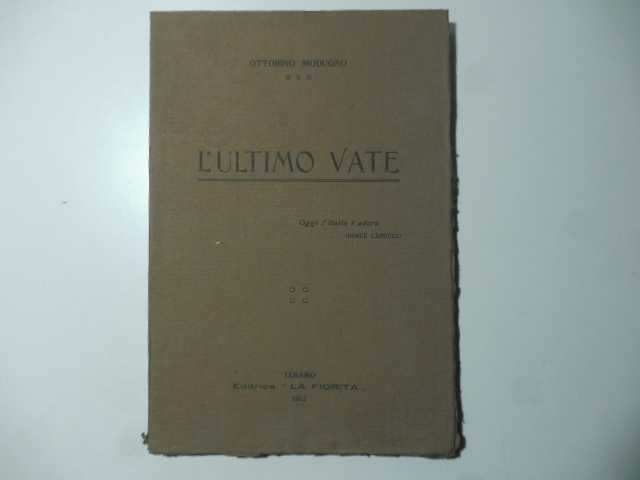 L'ultimo vate
